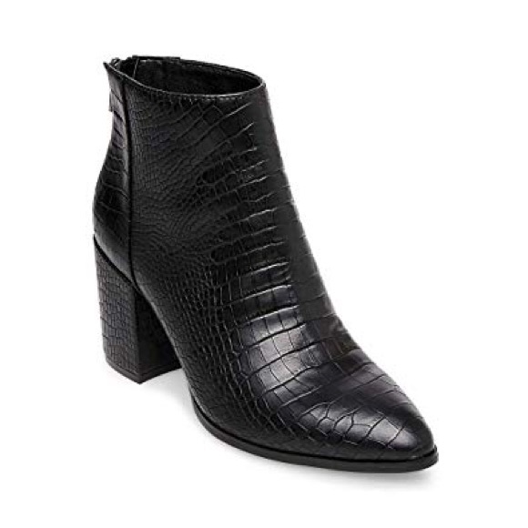 Steve Madden Shoes - NWT Steve Madden Jillian Black Croc Bootie